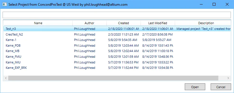 Если плата не была открыта в MCAD-системе, нажмите кнопку Pull Board from Server
