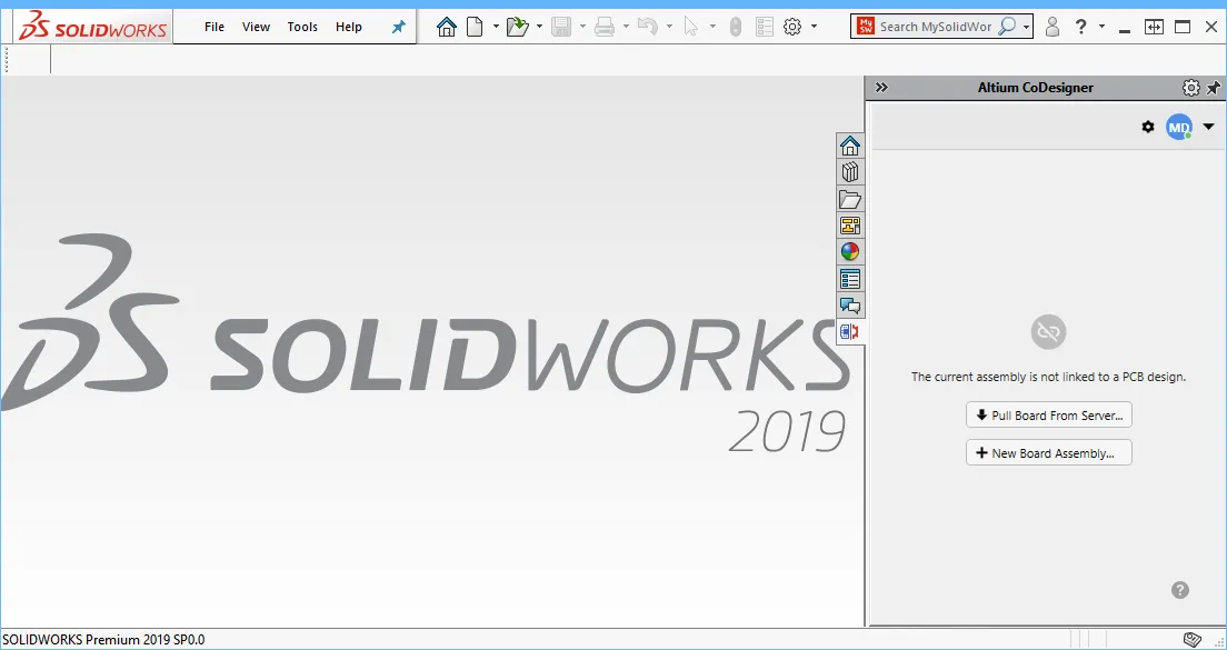 После входа на сервер управляемых данных вы можете открыть существующую плату или создать новую сборку