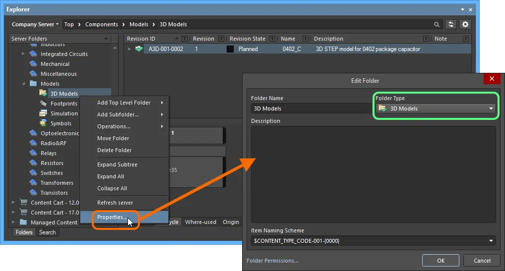 Specifying the folder type - its intended use - gives a visual indication of the content of that folder when browsing the server. Specifying the folder type - its intended use - gives a visual indication of the content of that folder when browsing the server.