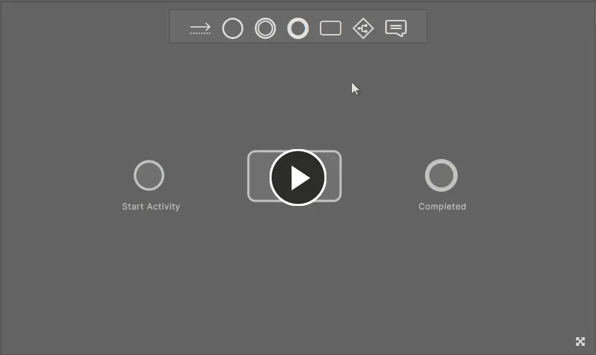 Пример соединения элементов в workflow. Пример соединения элементов в workflow.