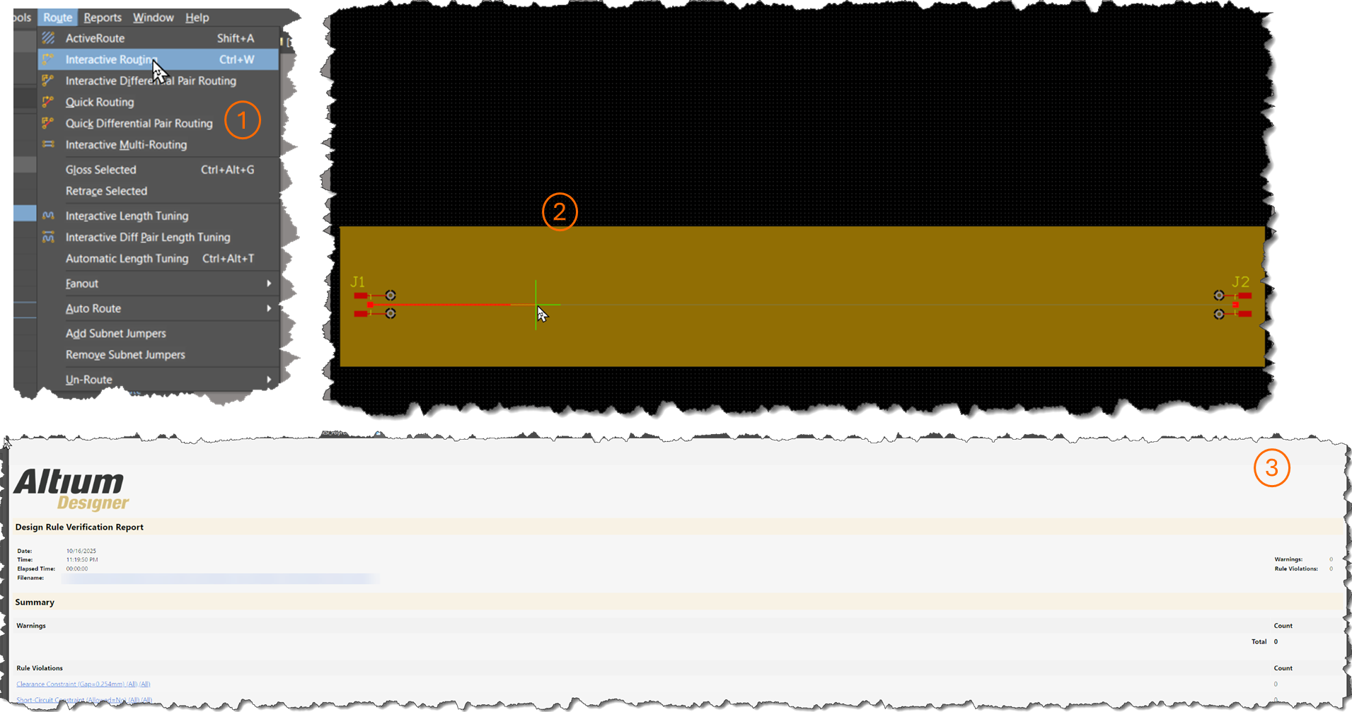 PCB Rules and Constraints Editor showing the Routing Width rule “Width_50OHM.” Scope targets Net Class 50_OHM_NET, with “Use Impedance Profile” enabled and profile S50 (50 OHM), defining calculated min and preferred trace widths per layer.