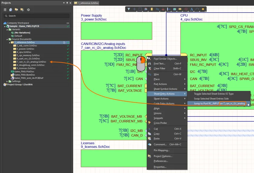 Jump to コマンドを使用して、一致するポートへジャンプできます。 Jump to コマンドを使用して、一致するポートへジャンプできます。