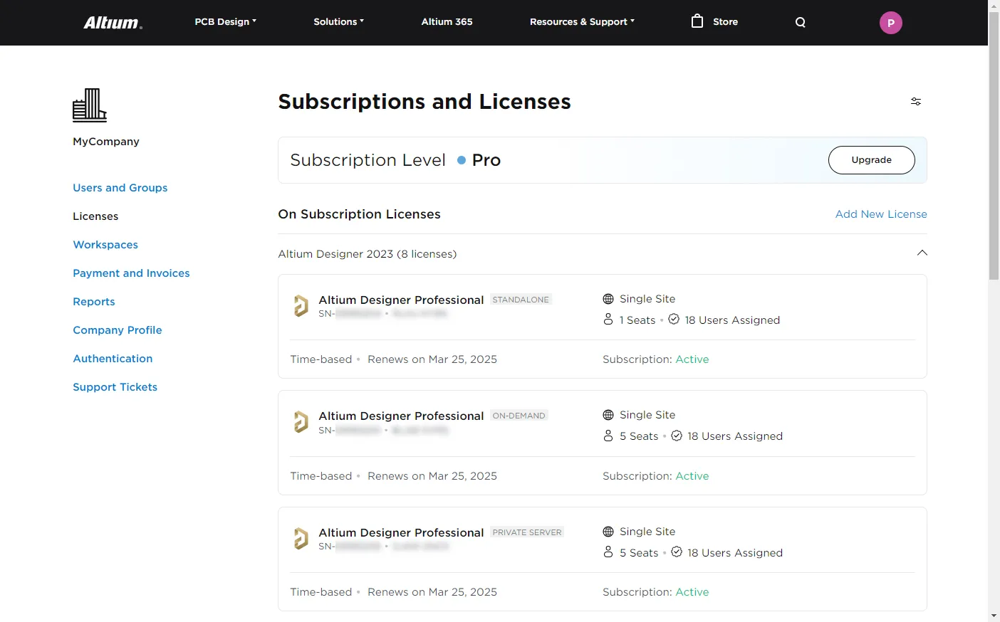 Access the Company Dashboard to manage the Company Account of your organization.