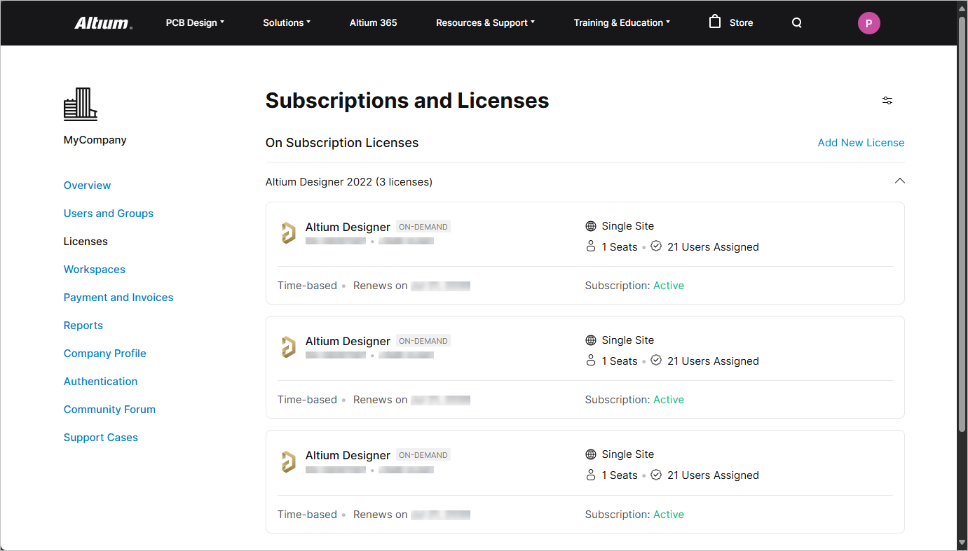 Access the Company Dashboard to manage the Company Account of your organization.