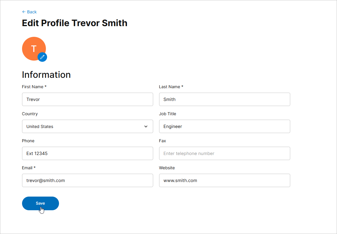 Use the profile's Edit option to change the details of an existing user's Altium Account. Use the profile's Edit option to change the details of an existing user's Altium Account.