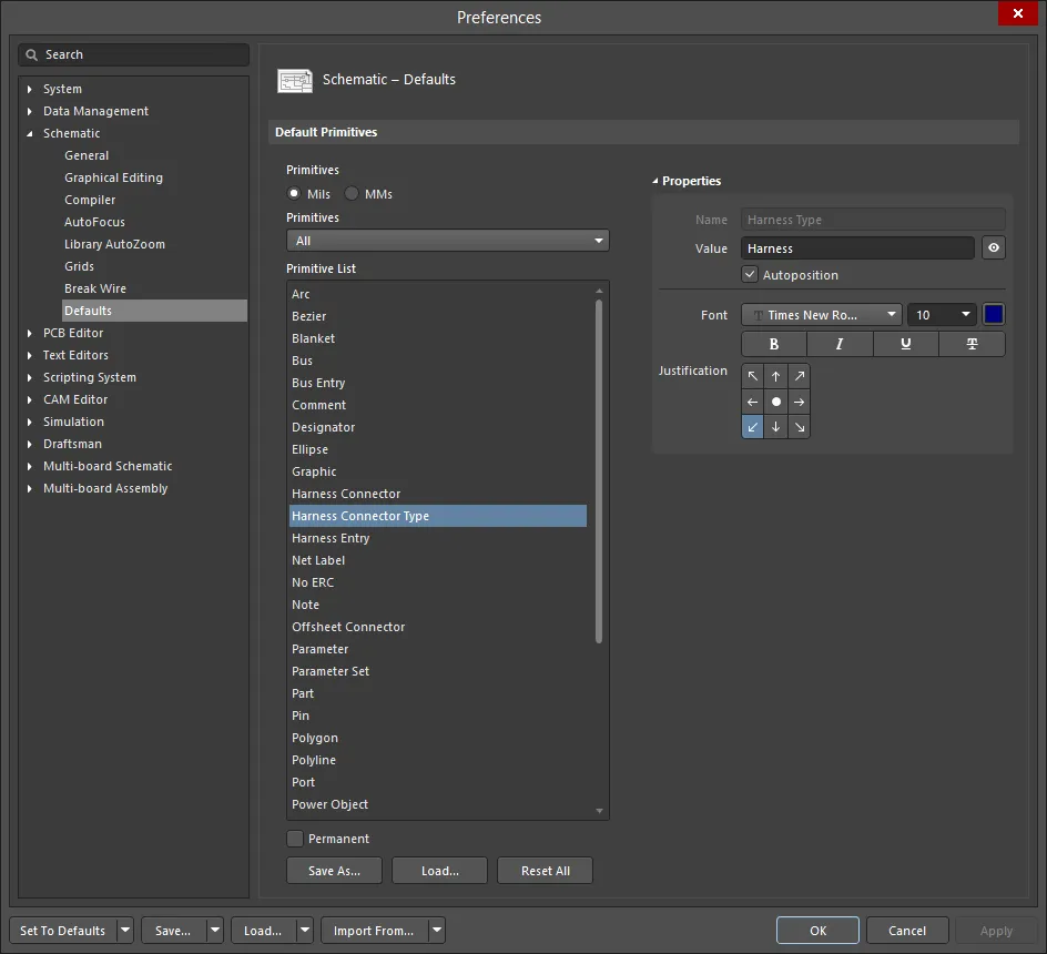 The Sheet Symbol Filename​ default settings in the Preferences dialog and the Parameter mode of the Properties panel