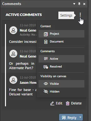 Filters for the panel. Filters for the panel.