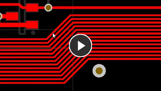 An example of dragging multiple tracks by setting the routing conflict mode to Push.