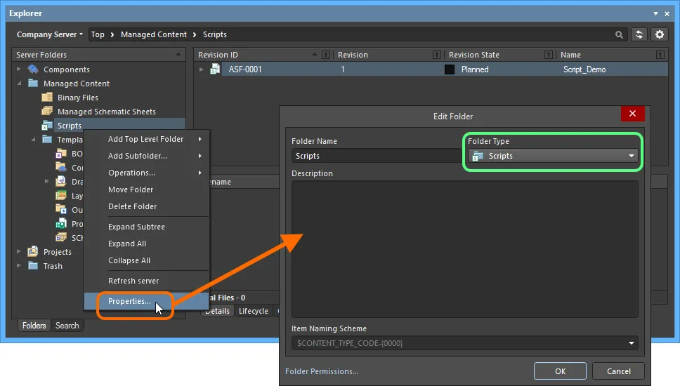 Specifying the folder type - its intended use - gives a visual indication of the content of that folder when browsing the server. Specifying the folder type - its intended use - gives a visual indication of the content of that folder when browsing the server.