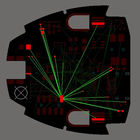 Image showing the connection lines arranged in a Starburst net topology