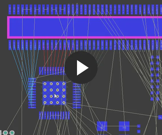 Animation showing how the Optimal Placement Vector changes color to show when the connection line pattern is less optimal