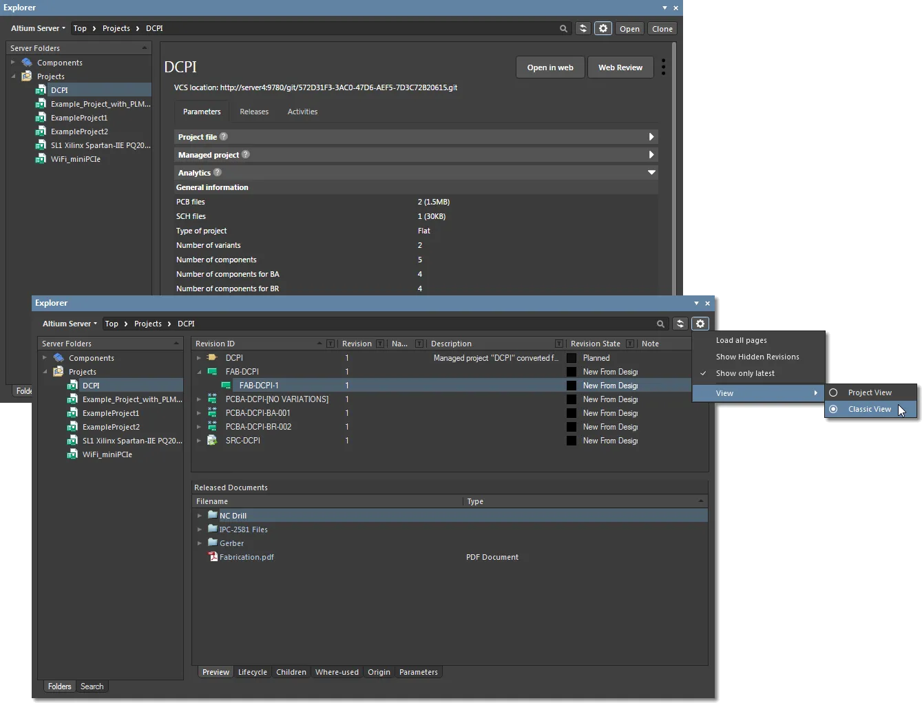 In the Explorer panel, navigate to the folder that was defined in the pre-release process to see the released data, in either View style. In the Explorer panel, navigate to the folder that was defined in the pre-release process to see the released data, in either View style.