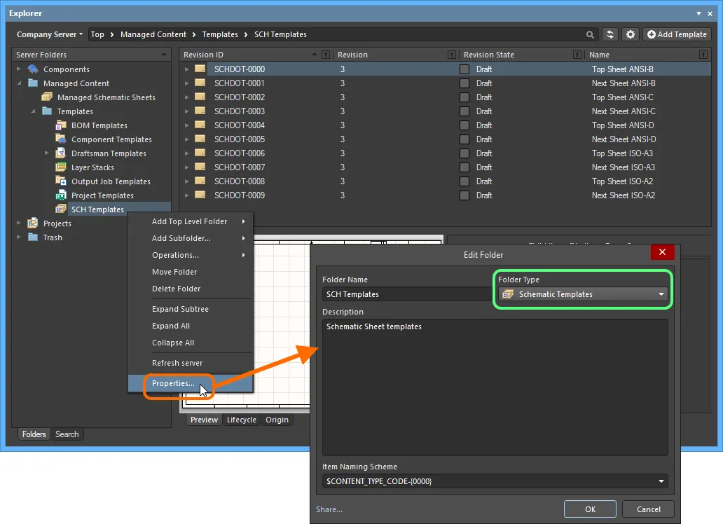 Specifying the folder type - its intended use - gives a visual indication of the content of that folder when browsing the server. Specifying the folder type - its intended use - gives a visual indication of the content of that folder when browsing the server.