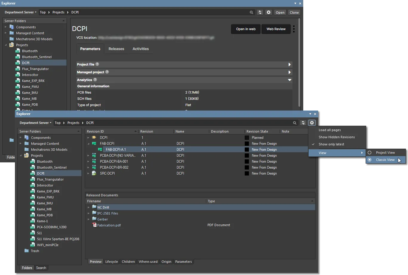 In the Explorer panel, navigate to the folder that was defined in the pre-release process to see the released data, in either View style. In the Explorer panel, navigate to the folder that was defined in the pre-release process to see the released data, in either View style.
