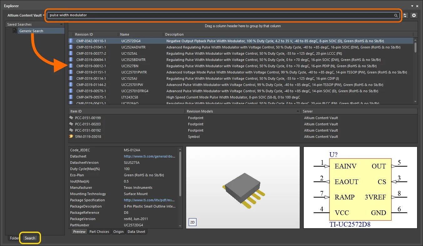Use the Altium Content Vault's search facility to quickly find the content you need. Use the Altium Content Vault's search facility to quickly find the content you need.