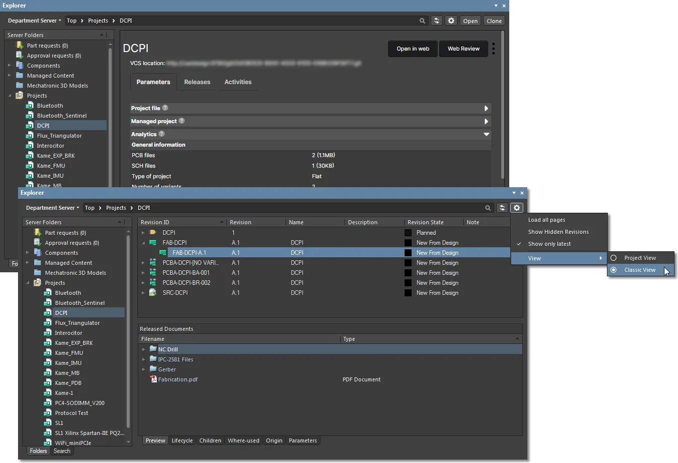 In the Explorer panel, navigate to the folder that was defined in the pre-release process to see the released data, in either View style. In the Explorer panel, navigate to the folder that was defined in the pre-release process to see the released data, in either View style.