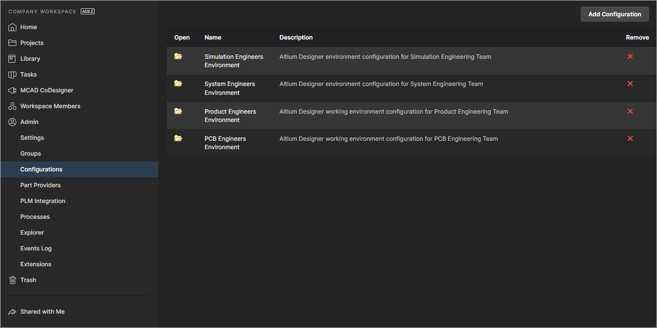 Access of the Team Configuration Center's browser-based user interface – through a preferred external Web Browser. Access of the Team Configuration Center's browser-based user interface – through a preferred external Web Browser.