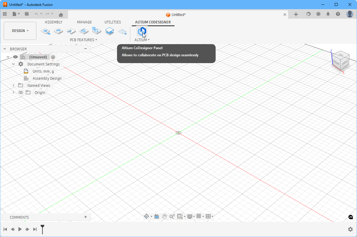CoDesigner is accessed through a panel in Autodesk Fusion.