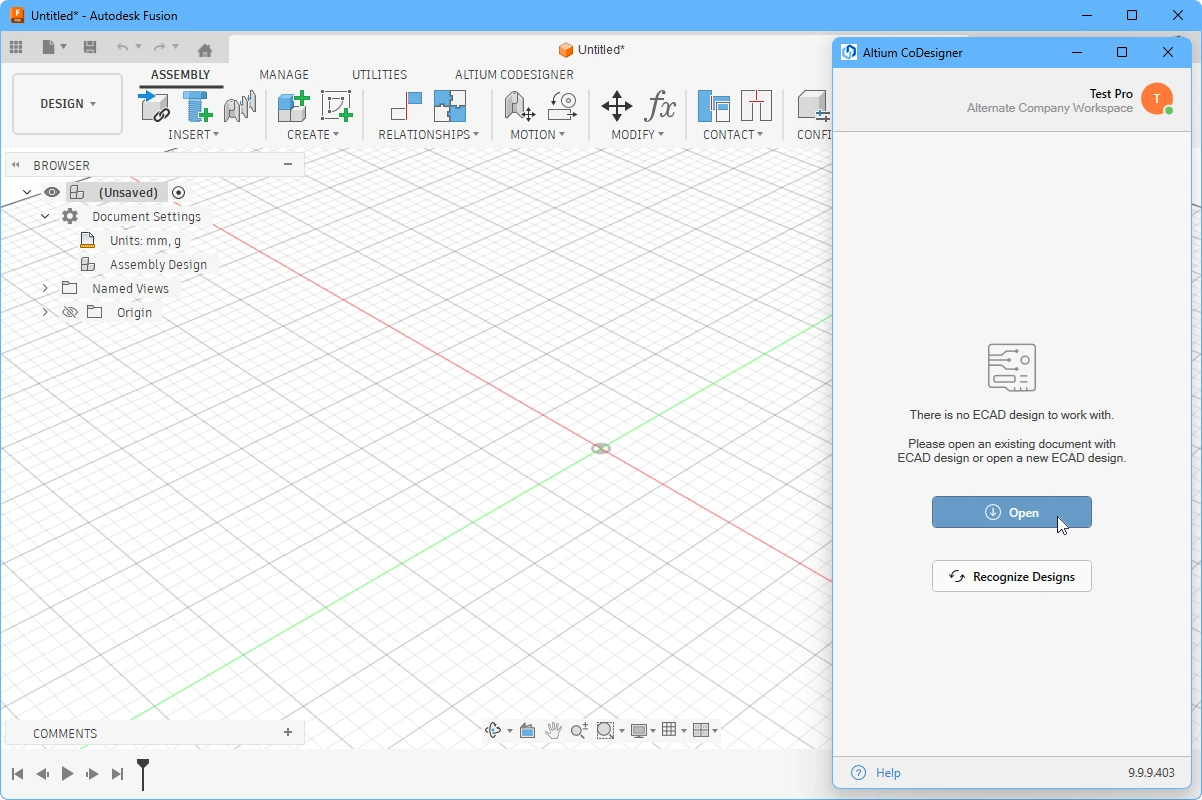 Install and enable the Add-In to access CoDesigner in your MCAD software.