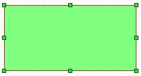 Example editing handles for a selected Sheet Symbol object.