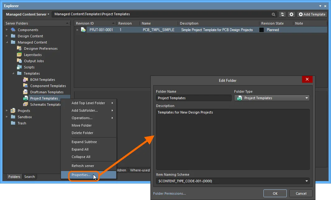 Specifying the folder type - its intended use - gives a visual indication of the content of that folder when browsing the Server! Specifying the folder type - its intended use - gives a visual indication of the content of that folder when browsing the Server!