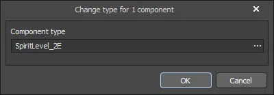 The Change type dialog