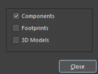Configure the types of libraries to be displayed in the panel.