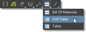 Draftsman Active Bar, BOM / Drill / Table placement menu