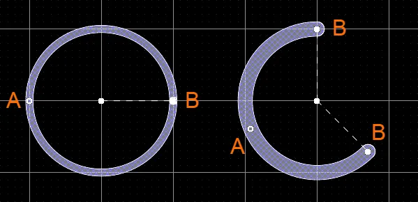 A selected Keepout Arc