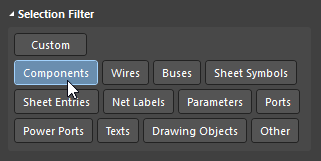 Use the Custom button to toggle all object types you need.