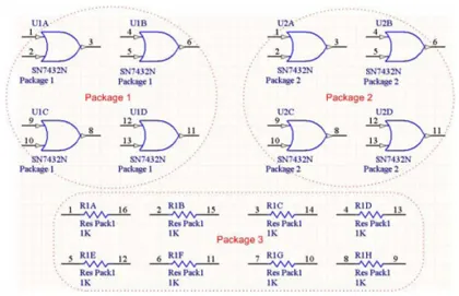 Example of packaged components when the Strictly option is unchecked.