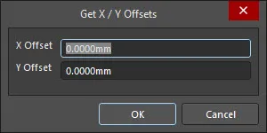 The Get X / Y Offsets dialog