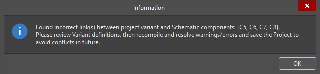 Resolve designator and UID mismatches before continuing with the design process.