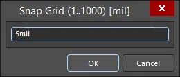 The Snap Grid (1..1000) dialog