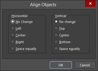 The Align Objects dialog