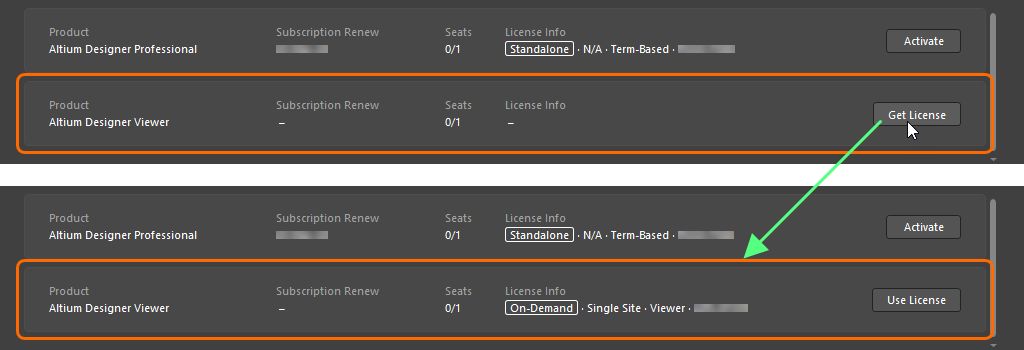 Get an Altium Designer Viewer license right from the License Management view when signed in to your Altium Account.