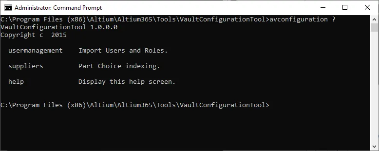 Accessing the configuration tool through a Command Prompt. Accessing the configuration tool through a Command Prompt.