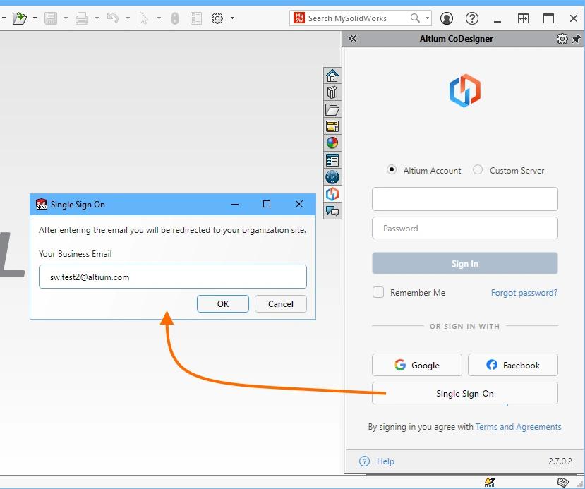 Single Sign-On can be used to sign into your Workspace.