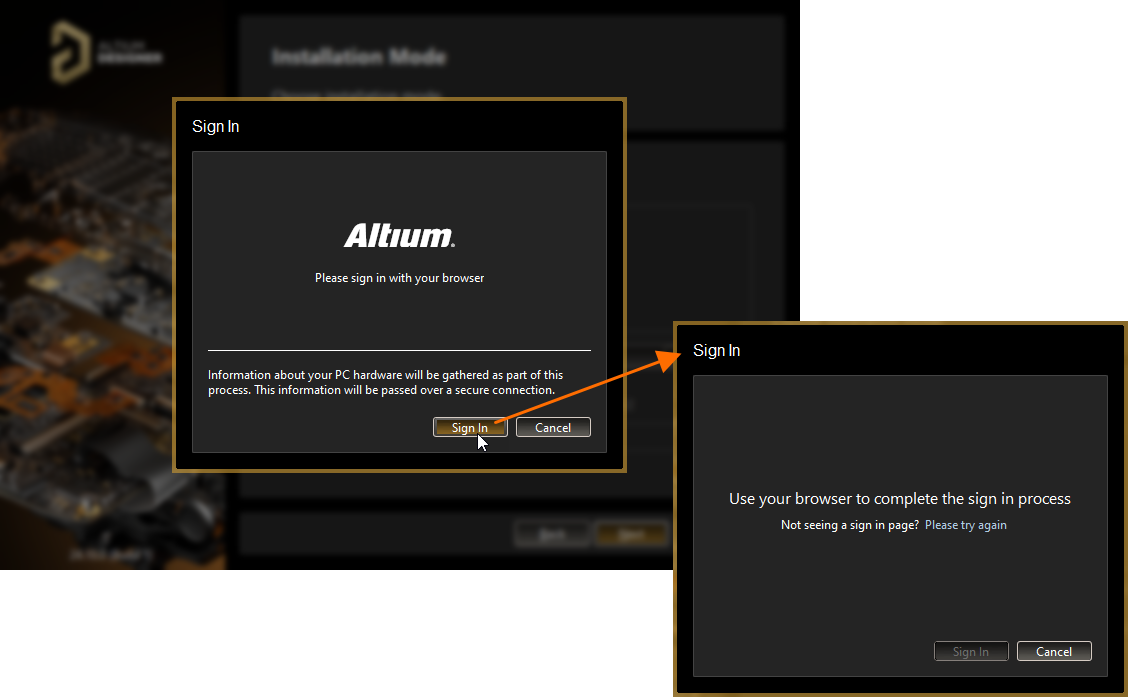 Log in to your Altium Account using a unified sign in process.