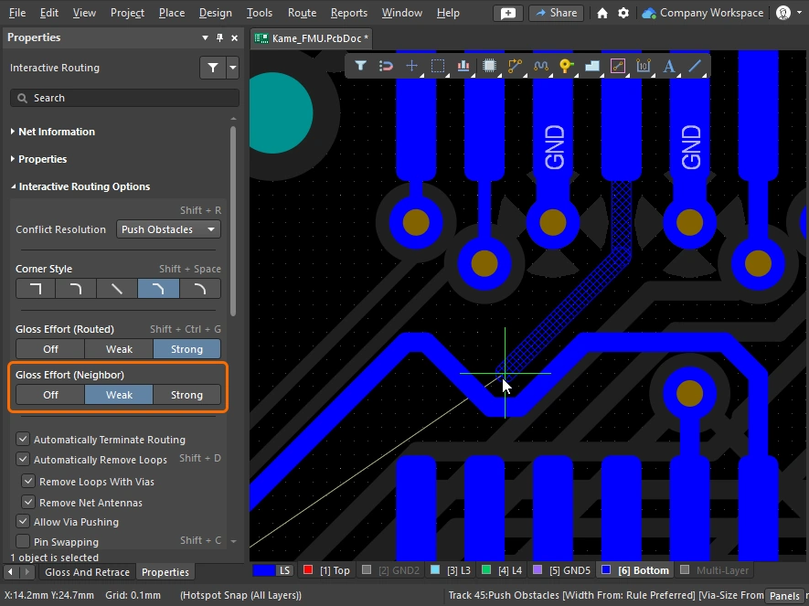 Example of the Track 45 corner style