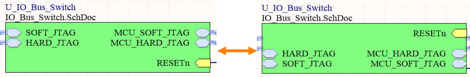 Example of flipping a sheet symbol along the Y-axis