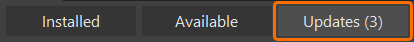 The (n) displays the total number of updates that are available. If there is no (n), there are no updates.