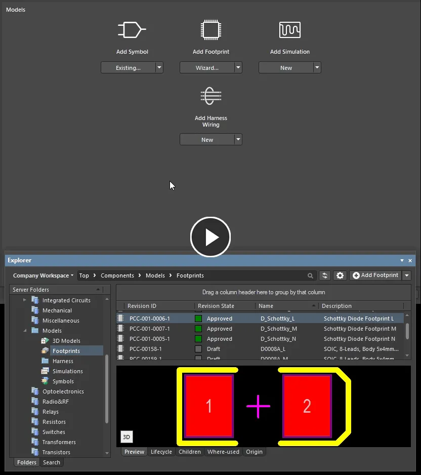 Add one, or multiple models, through drag and drop from the Explorer panel.