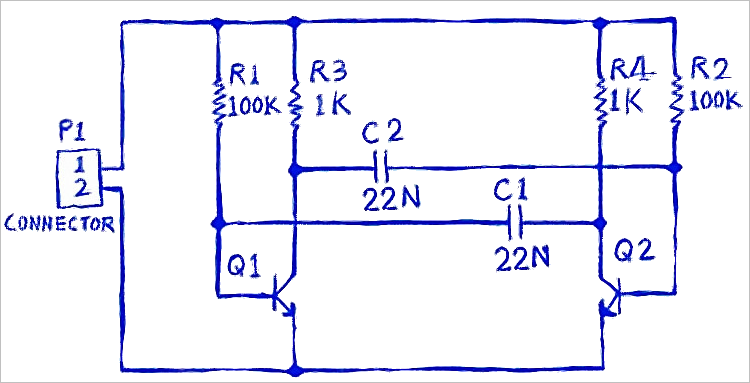 Circuit for the multivibrator