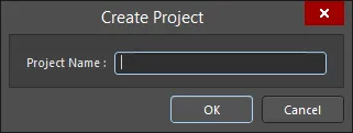 Use the Create Project dialog to add a new project. Use the Create Project dialog to add a new project.