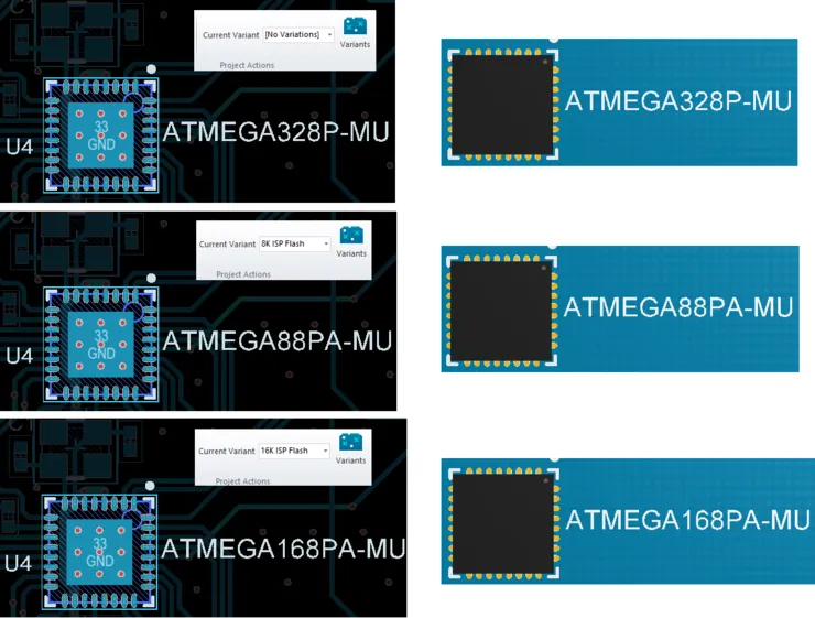 Viewing a varied comment for a component in 2D and 3D.