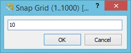 The Snap Grid (1..1000) dialog.