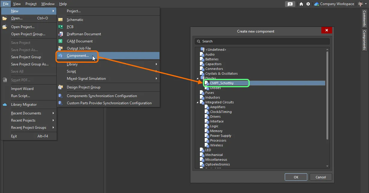 Quickly linking a component template from a listing of all available templates, when creating a new component. Quickly linking a component template from a listing of all available templates, when creating a new component.