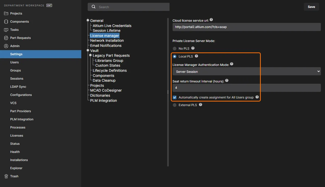 When configuring the No PLS mode, the Authentication mode will directly affect how licenses are served to client installations on the network – see details below.