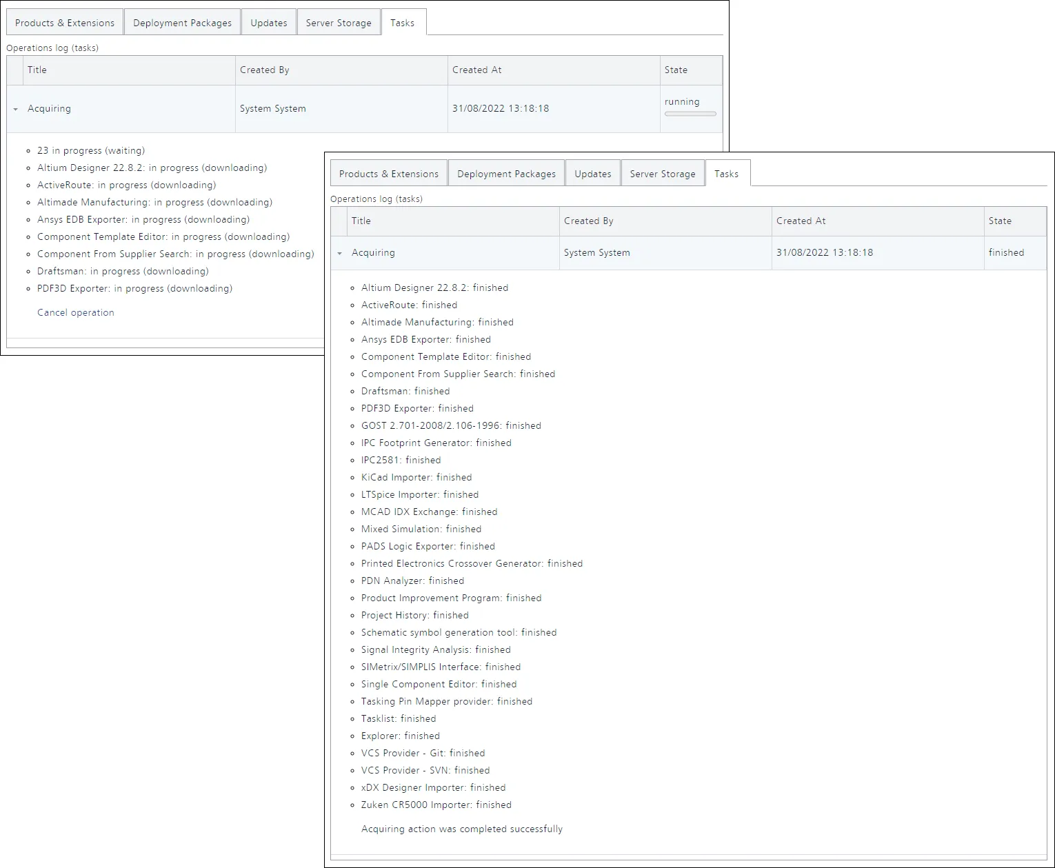 The Tasks tab of the NIS interface is where you can view a task that is currently running, or tasks that have been run – an operational log as it were. The Tasks tab of the NIS interface is where you can view a task that is currently running, or tasks that have been run – an operational log as it were.